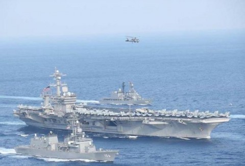 海自と米空母が今月２度目の共同訓練　東シナ海で異例の実施　中国を牽制
