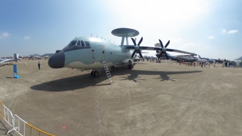 中國投入最新型空中預警機KJ−500 增強南海軍事戰力