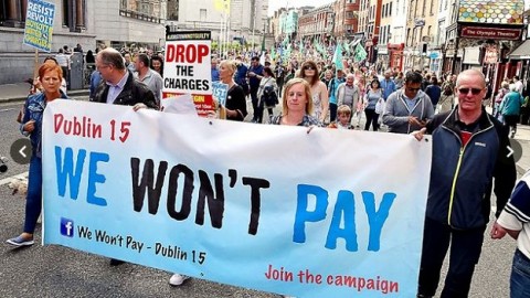 アイルランド　グローバル企業の節税、ツケ誰に　怒り噴出、２万人抗議デモ