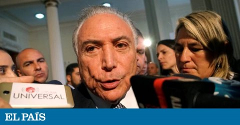 Michel Temer, el martes, en Uruguay. 