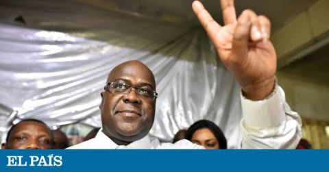 Félix Tshisekedi, en Kinshasa tras el anuncio de los resultados provisionales.