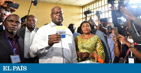 Felix Tshisekedi durante las elecciones del 30 de diciembre. 