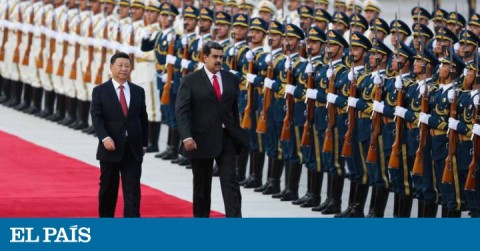 Nicolas Maduro along with Xi Jinping during a welcome ceremony in Beijing.