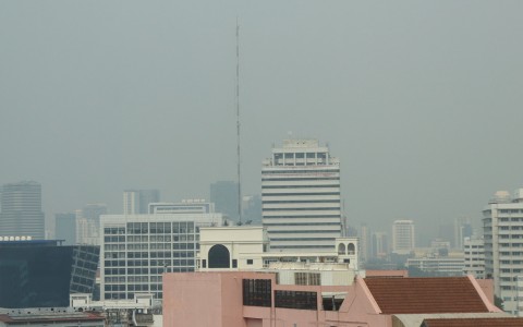 Classes suspended due to serious air pollution in Bangkok= Short of masks + Failed artificial rain