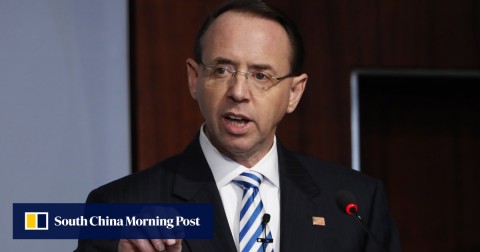US Deputy Attorney General Rod Rosenstein, speaking Monday at a Centre for Strategic and International Studies event on the rule of law, described China as a foreign adversary whose forced internment of Uygurs reflected a government that used law as ‘a mechanism for rulers to maintain control and quash dissent’
