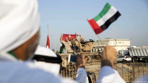 Emirati troops returning from the war in Yemen in late 2015. Photo: EPA / ENA