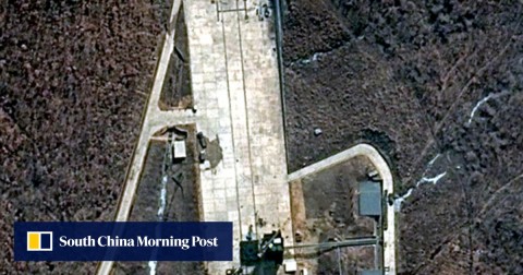  139/5000 DigitalGlobe提供的2012年3月衛星文件圖像顯示了朝鮮在全國西海岸的同昌里發射設施。