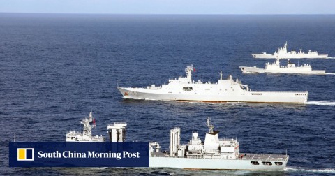 China has stepped up its naval exercises around Taiwan and has been warned of more operations to come.