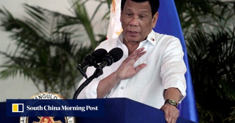 Philippines President Rodrigo Duterte speaks after his arrival at Davao international airport in September. 