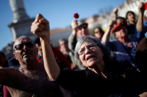 Portugal marks 45 years of democracy but fight carries on
