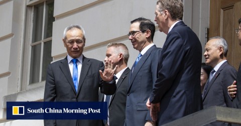 Liu He, China's vice-premier, departing negotiations in Washington.