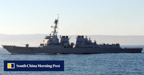 The guided-missile destroyer USS Preble continues Washington’s “freedom of navigation” exercises near the Scarborough Shoal area claimed by China.