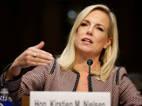 Secretary of Homeland Security Kirstjen Nielsen announced the administration would extend protections for Syrians. Photo: Joshua Roberts/Reuters