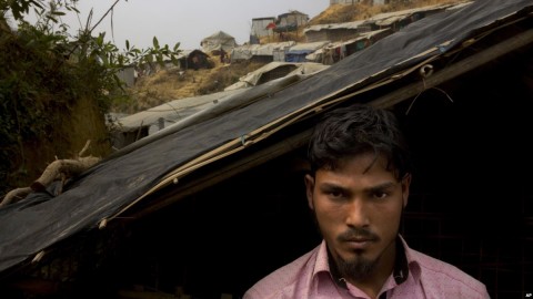 Rohingya Muslim refugee Mohammad Lalmia, 20, from the Myanmar village of Gu Dar Pyin, is pictured in Balukhali refugee camp, Bangladesh, Jan. 14, 2018. Photo: Associated Press.