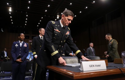"I cannot tell you that we have seen decisive changes in the areas in which we're working, but I remain very well-engaged with my partner to ensure that we are moving forward," said Gen. Joseph L. Votel. Photo: Pablo Martinez Monsivais / AP