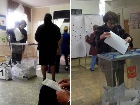 Russians seen voting multiple times 'could be twins', election officials say