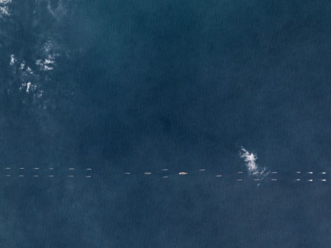 The satellite image that shows China's alarming military build up in disputed sea