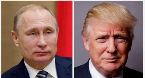 A combination of file photos showing Russian President Vladimir Putin at the Novo-Ogaryovo state residence outside Moscow, Russia, January 15, 2016, and US President Donald Trump posing for a photo in New York City, U.S., May 17, 2016. Photos/Ivan Sekretarev/Pool/Lucas Jackson/Reuters File Photos