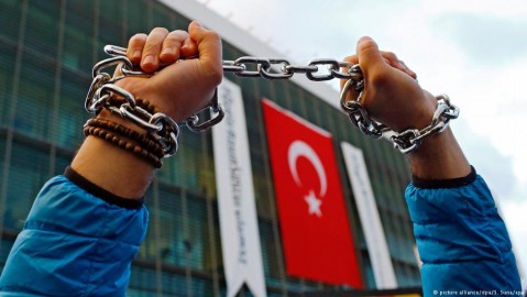 Free speech protest in Turkey. Photo: Picture alliance/dpa/S. Suna/epa