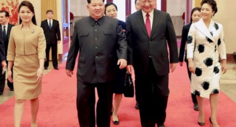 Kim Jong Un had never met a foreign leader before, and the secrecy around his Beijing trip allowed both countries to stage manage any potential embarrassing errors. Photo: KCNA via KNS/AFP