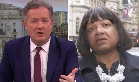 Good Morning Britain: Diane Abbott faced a grilling from Piers Morgan. Photo: Screengrab from ITV
