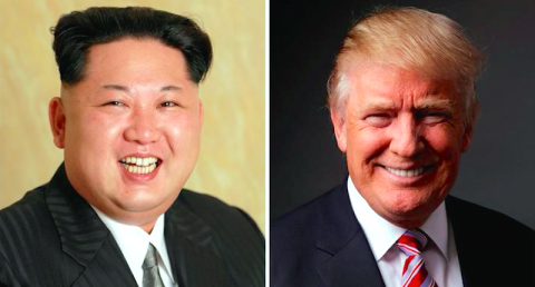 KIm Jong Un and Donald Trump. File photos