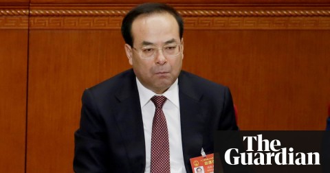 Former Communist party boss Sun Zhengcai has admitted to taking bribes of more than $26m. Photograph: Jason Lee/Reuters