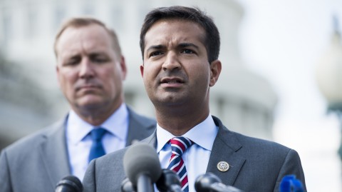 U.S. Rep. Carlos Curbelo, R-Fla., holds a news conference on immigration reform Wednesday at the Capitol. Curbelo is seeking to circumvent Republican leaders to bring an immigration bill to the House floor. Photo: Bill Clark/CQ-Roll Call Inc.
