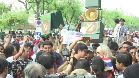 タイ・クーデターから４年、総選挙求め市民ら集会