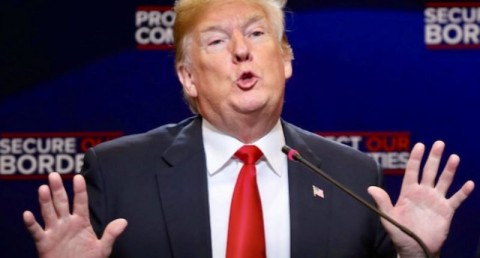 US President Donald Trump speaks during a roundtable on immigration and the gang MS-13 at the Morrelly Homeland Security Center in Bethpage, New York, May 23, 2018. Photo: Kevin Lamarque/Reuters