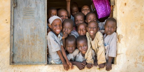 Haben ihren Spaß: Kinder einer Grundschule im nigerianischen Roni