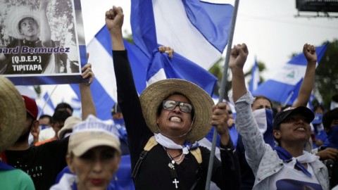 Bevölkerung Nicaraguas gegen den autoritären Staatschef Daniel Orteg