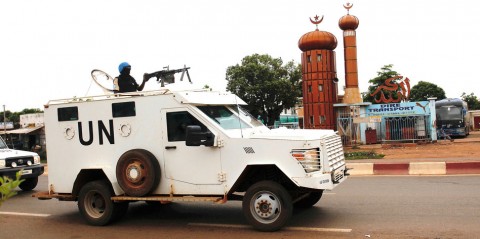UN-Patrouille in Malis Hauptstadt kurz vor der Wahl