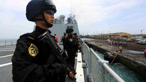 Chinesische Soldaten im ostafrikanischen Dschibuti: Hier hat Peking seine erste Militärbasis im Ausland eröffnet.