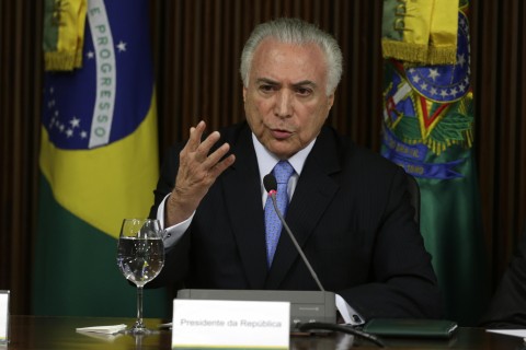 Michel Temer, presidente de Brasil, a quien la Policía Federal pide imputar por corrupción