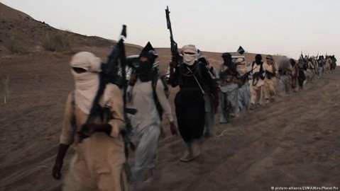 IS fighters pictured in a propaganda video in 2017. Photo: ZUMA wire / Planet Pix