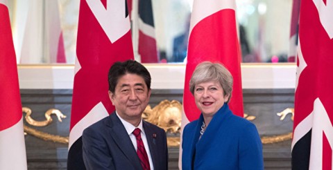 英日展示緊密關係 梅首相罕見向中共施壓