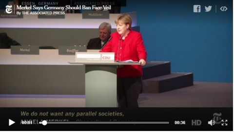Angela Merkel Calls for Ban on Full-Face Veils in Germany