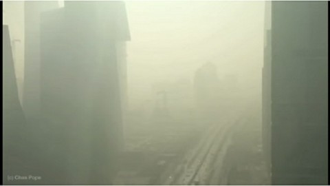Time-lapse video shows Beijing being enveloped in a wave of smog