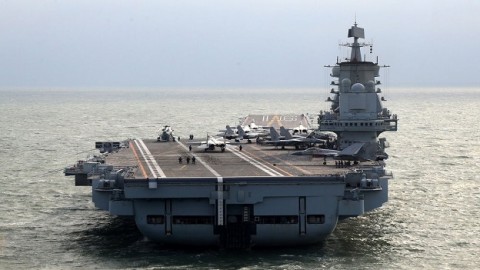 China aircraft carrier Liaoning undergoing sea trials